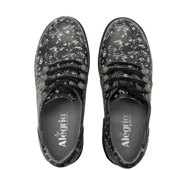 Alegria Resa Grey Gradens Shoe Leather Oxford Shoes Lug Sole  Womens 41 10.5-11 - Picture 5 of 9